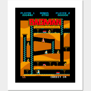 Mod.3 Arcade Bagman Video Game Posters and Art